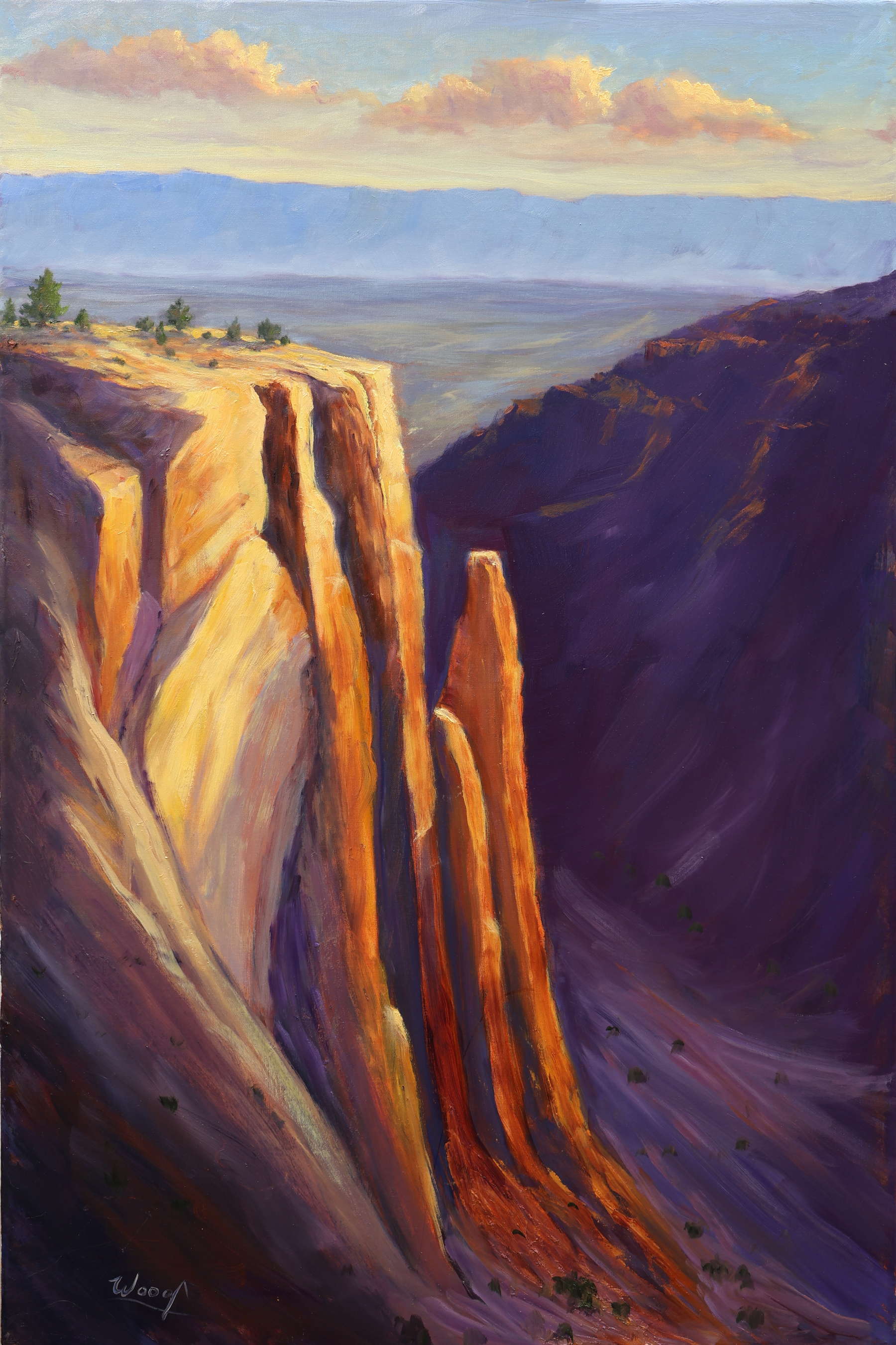 Canyon Rim, original oil painting of Colorado National Monument by George Wood