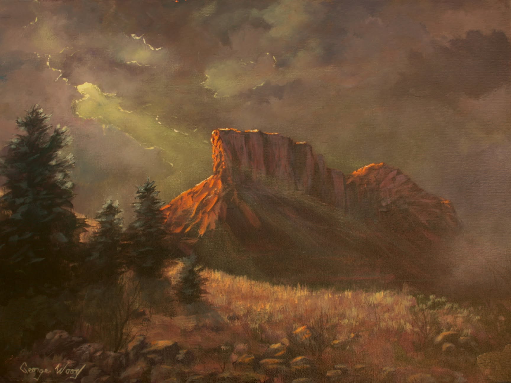 The Palisade, original oil painting by George Wood