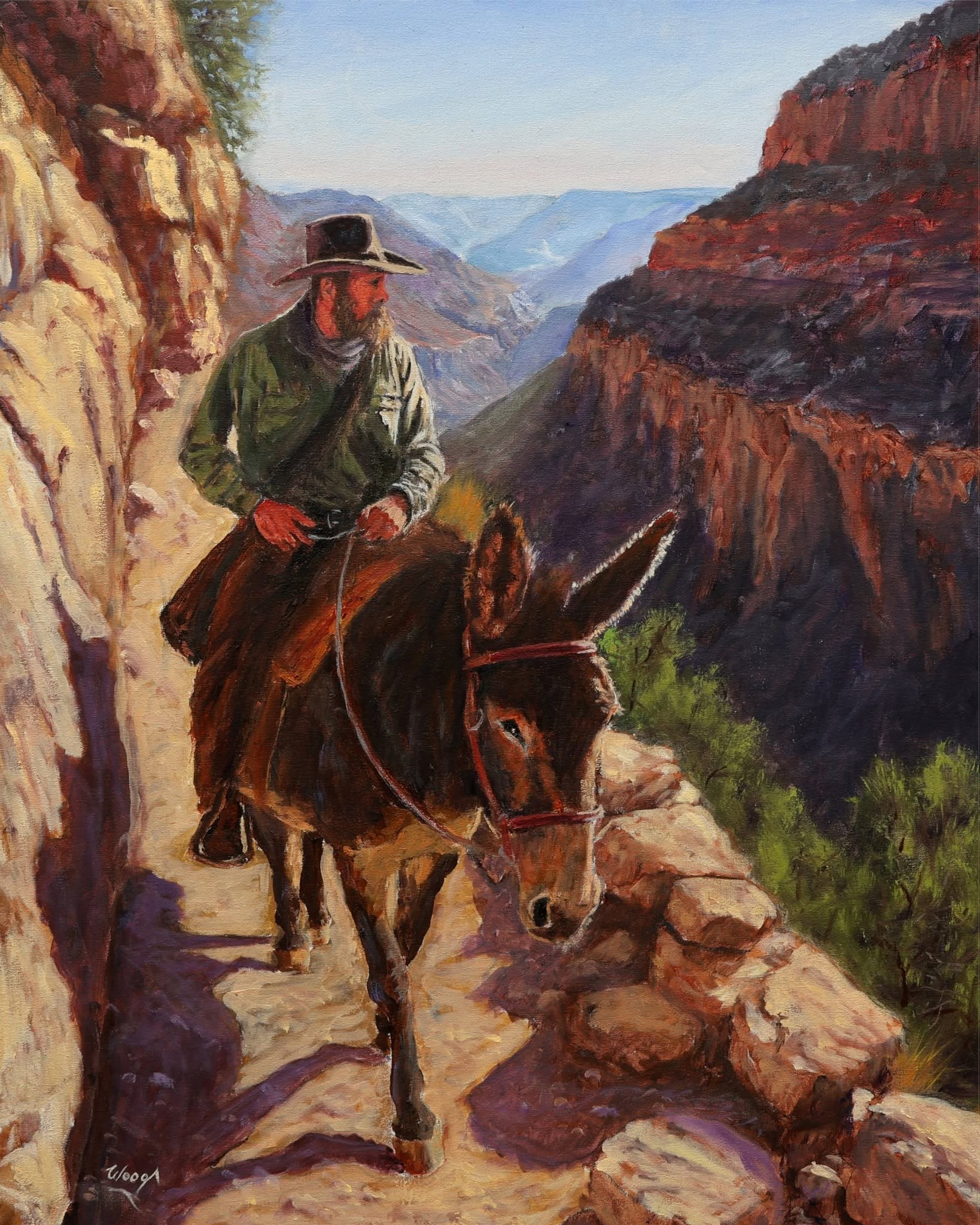 The Prospector, original oil painting by George Wood