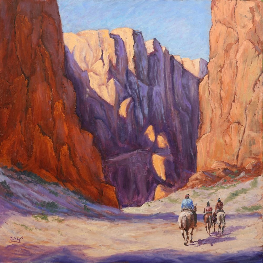 Navajo Trail, oil painting by George Wood