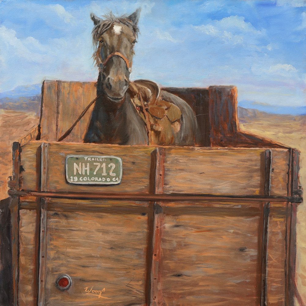 Patanio Goes for a Ride, 1964, oil painting by George Wood