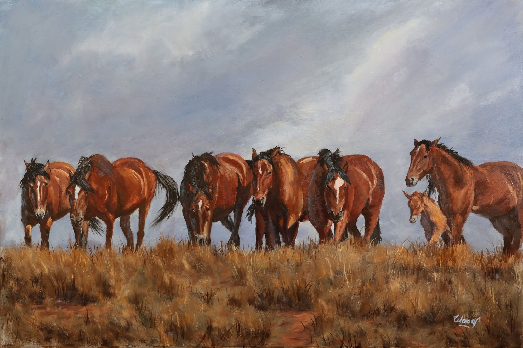Wild and Free, original oil painting by George Wood